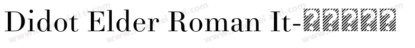 Didot Elder Roman It字体转换